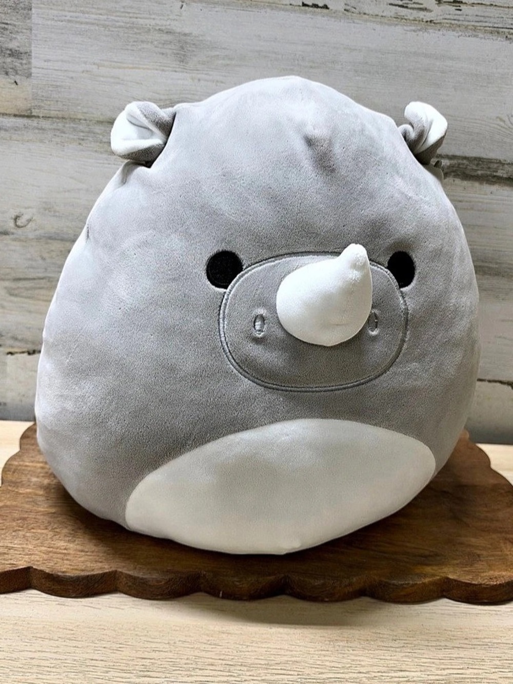 Squishmallows Irving the Grey Rhino Gray & White Plush Toy